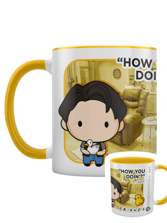 Friends Joey Chibi Yellow Inner 2-Tone Mug