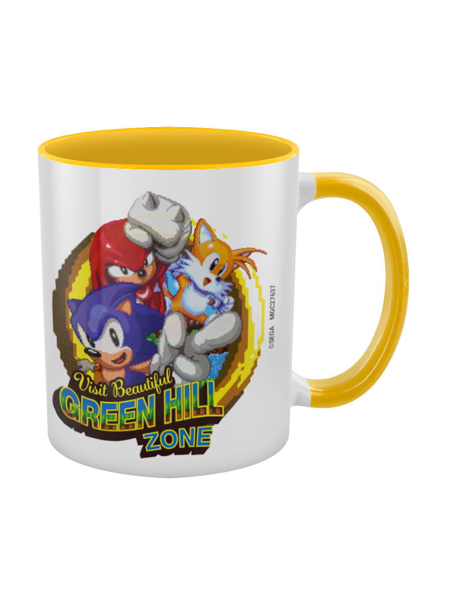 Sonic The Hedgehog Classic Trio Jump Through Yellow Inner 2-Tone Mug