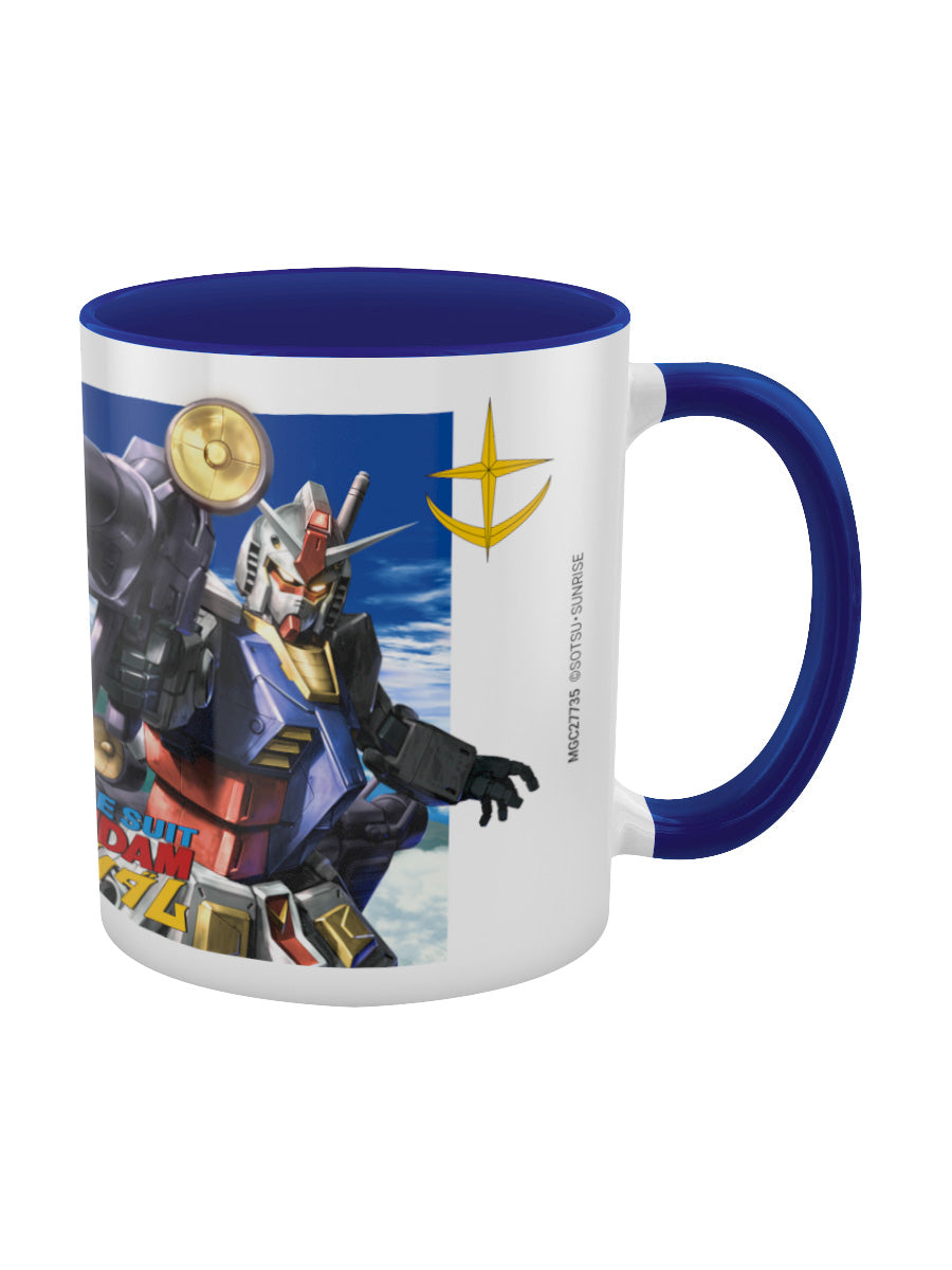 Gundam Taking Aim Blue Inner 2-Tone Mug