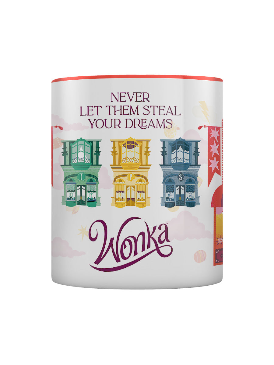 Wonka Never Let Them Steal Your Dreams Red Inner 2-Tone Mug