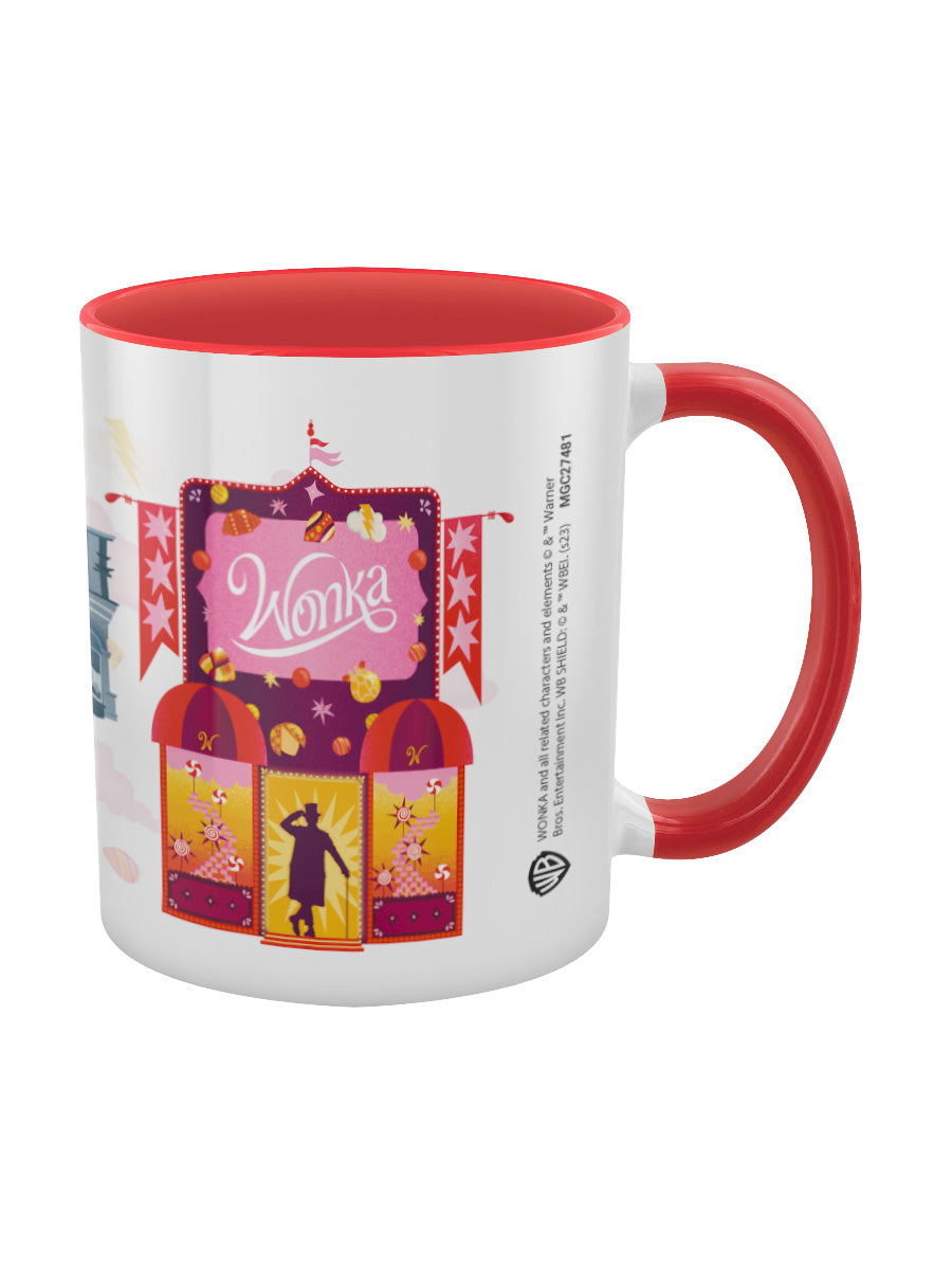 Wonka Never Let Them Steal Your Dreams Red Inner 2-Tone Mug