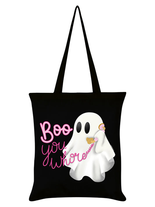 Boo You Whore Black Tote Bag