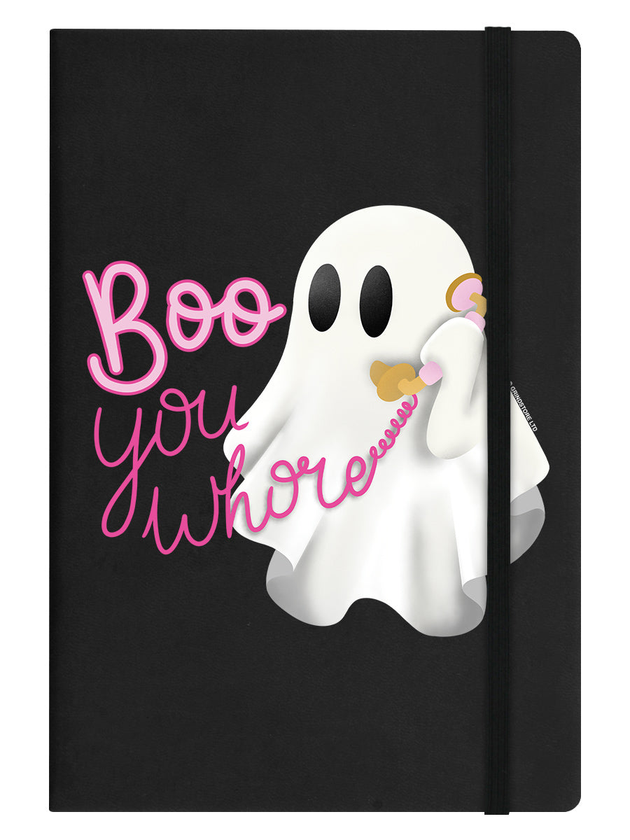 Boo You Whore Black A5 Hard Cover Notebook