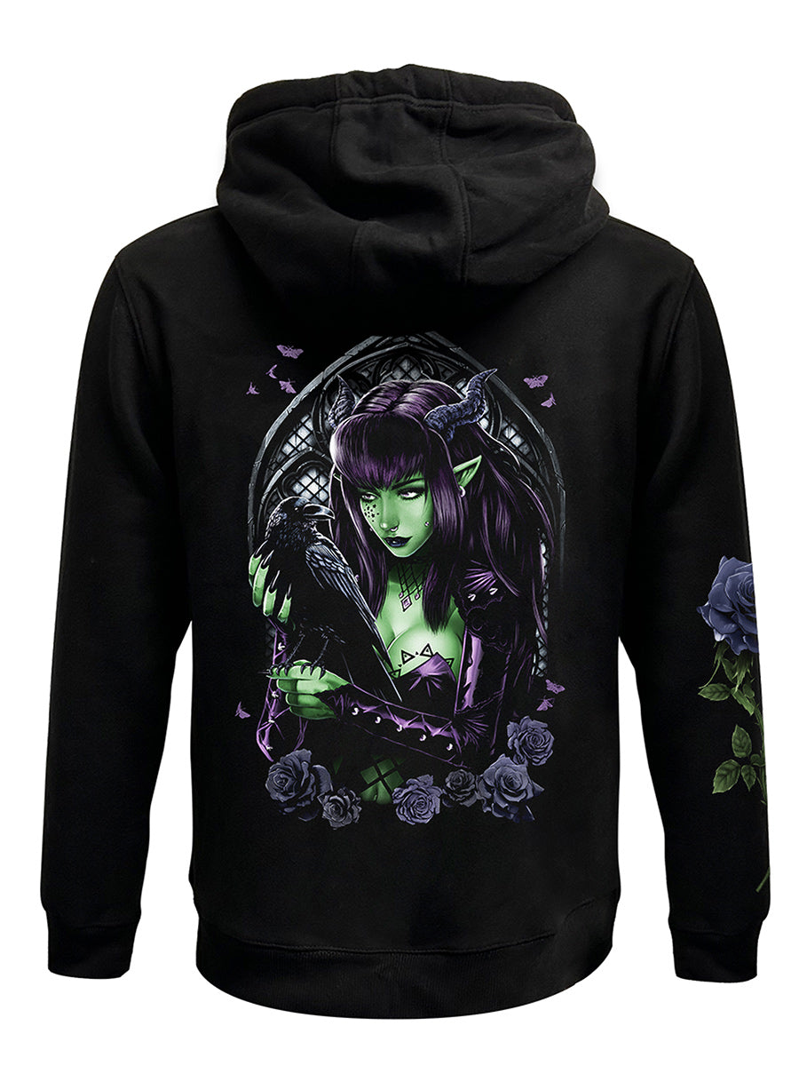 Requiem Collective Raven Black Zipped Hoodie