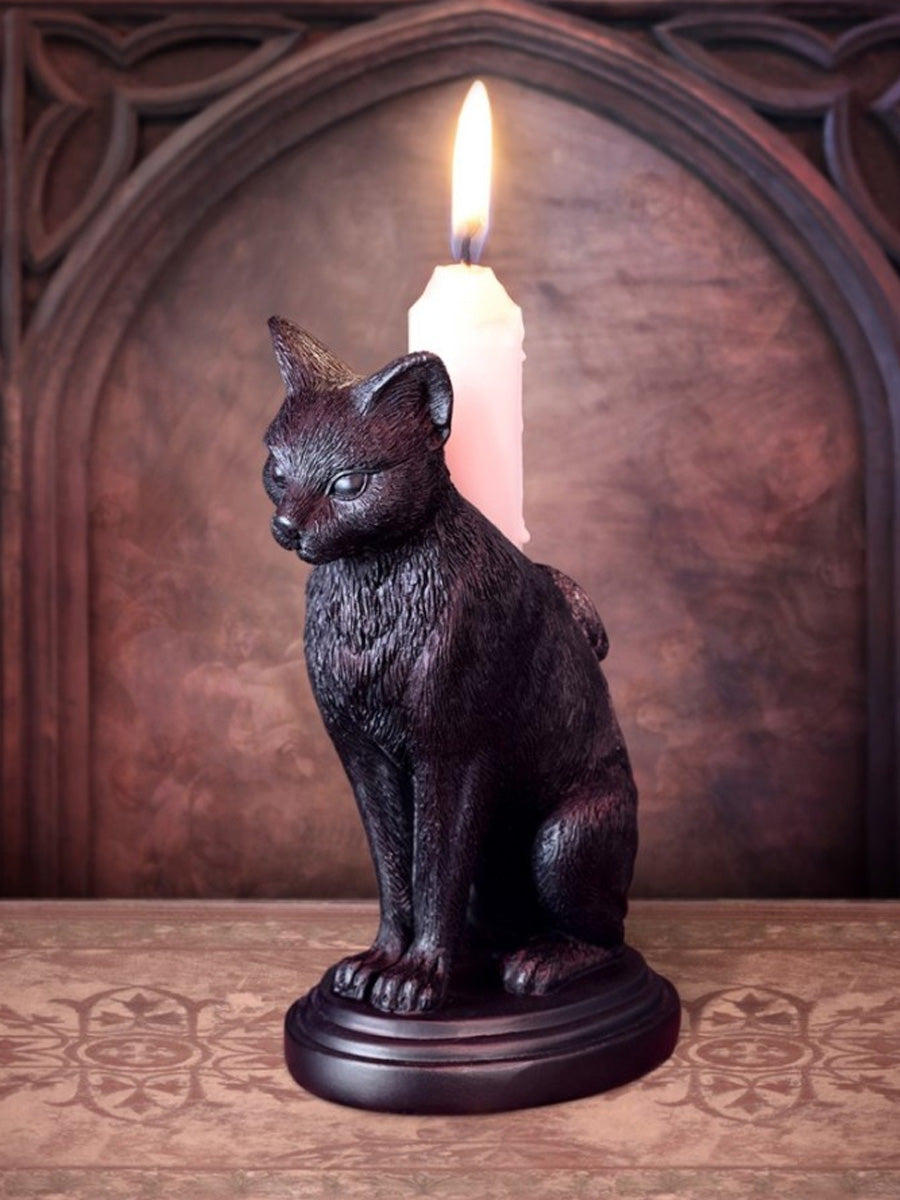 Faust's Familiar (Cat Candlestick)
