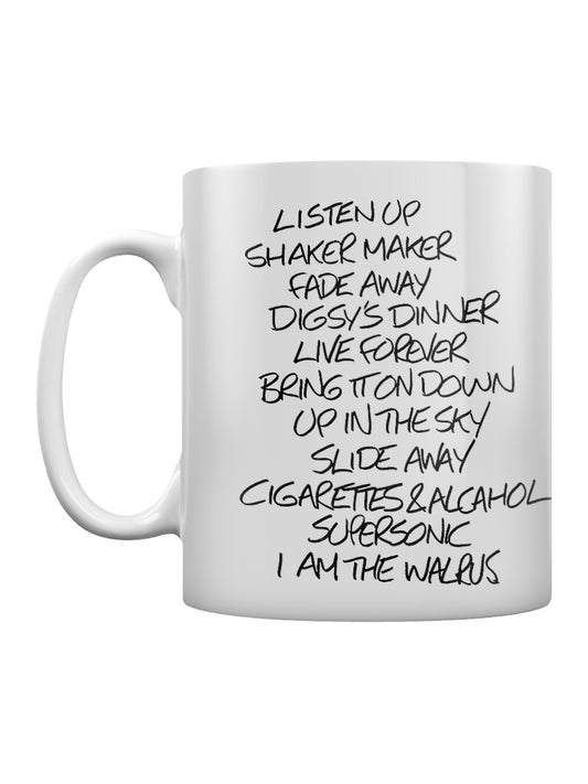 Oasis Set List Mug