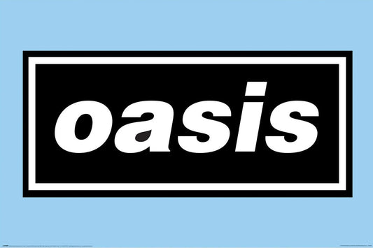 Oasis Logo on Blue Maxi Poster
