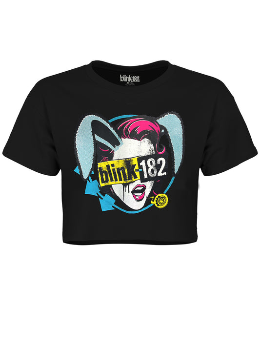 Blink-182 Blind Date Ladies Black Crop Top