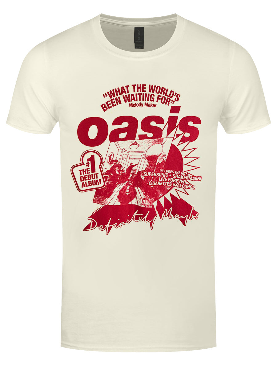 Oasis What The World's Been Waiting For Men's Cream T-Shirt