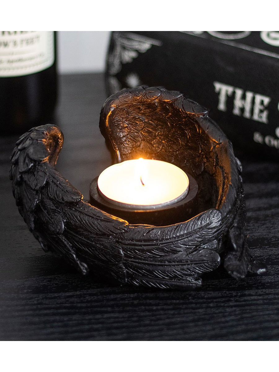 Raven Wings Tealight Candle Holder
