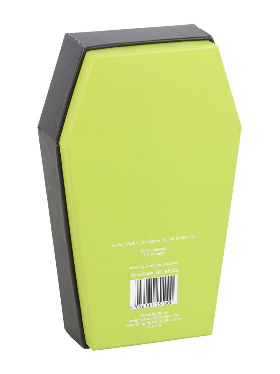 Striped Socks in Coffin Gift Box
