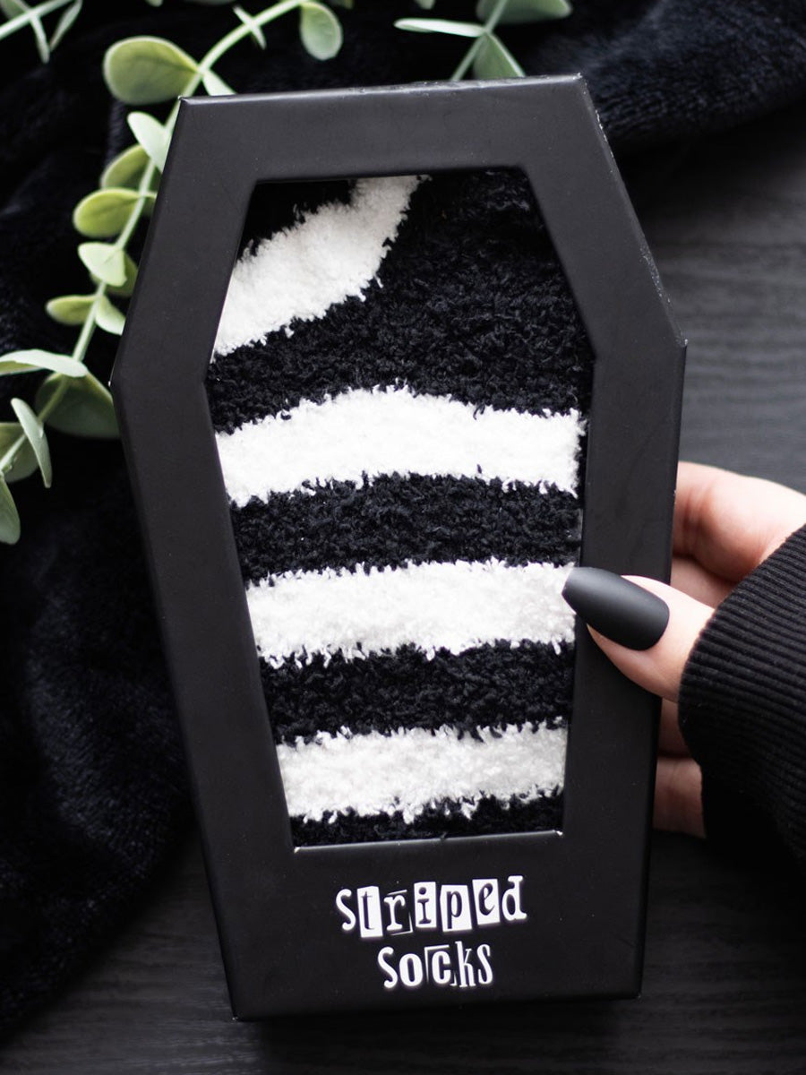 Striped Socks in Coffin Gift Box