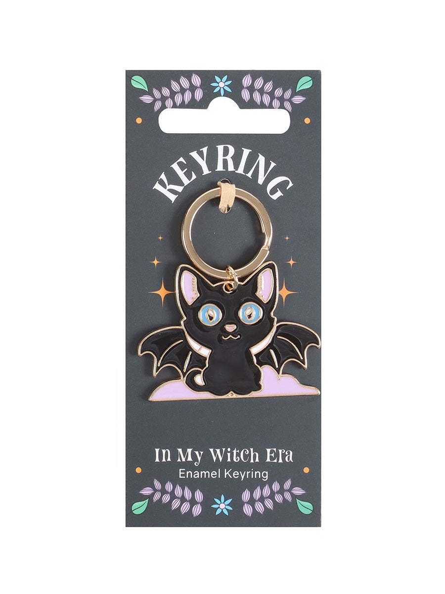 In My Witch Era Bat Cat Enamel Keyring