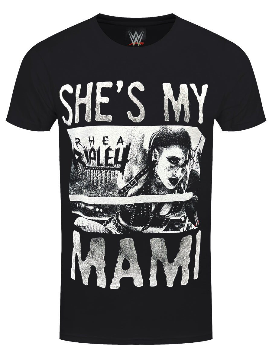 WWE Rhea Ripley She's My Mami Men's Black T-Shirt