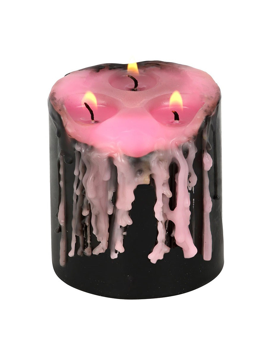 Small Pink Vampire Tears Pillar Candle