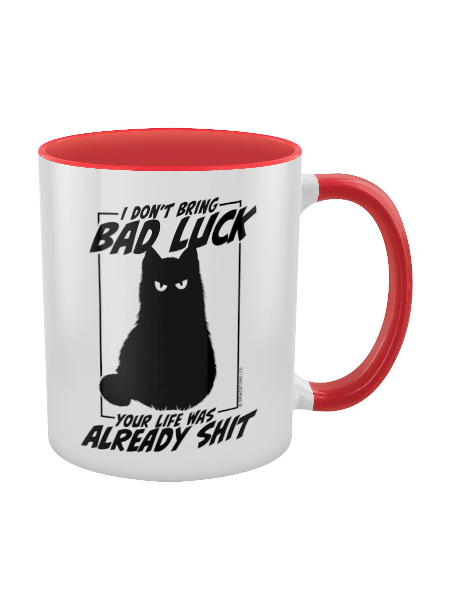 I Don't Bring Bad Luck Red Inner 2-Tone Mug