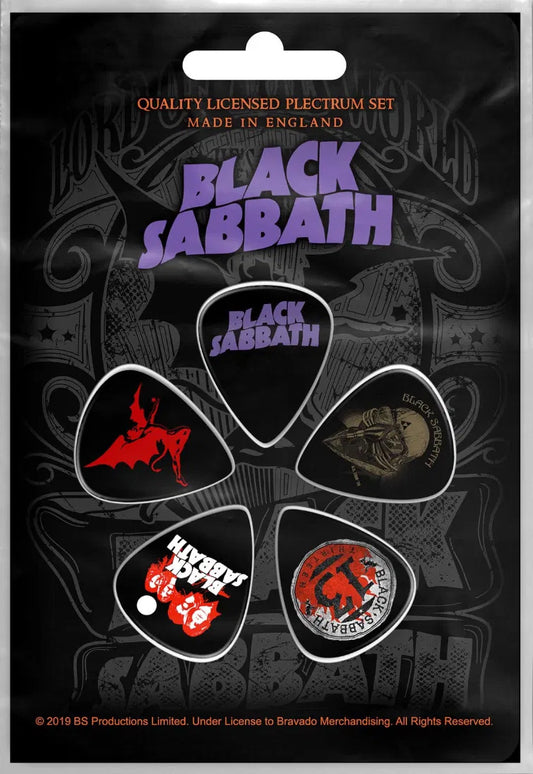 Black Sabbath Purple Logo Plectrums 5-Pack