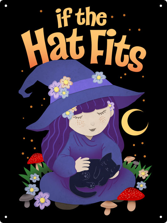 Witch If The Hat Fits Tin Sign