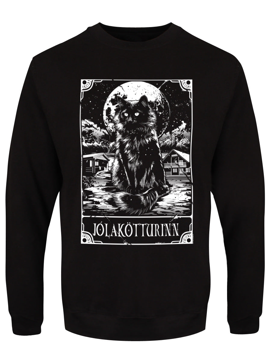 Deadly Tarot - Jólakötturinn The Yule Cat Men's Black Christmas Jumper