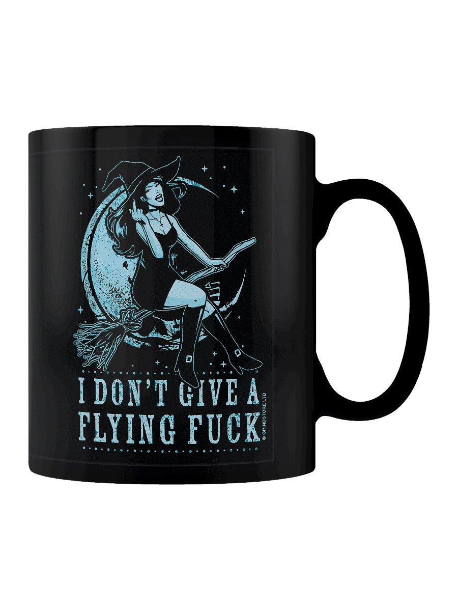 Witch Please I Don't Give A Flying Fuck Black Mug