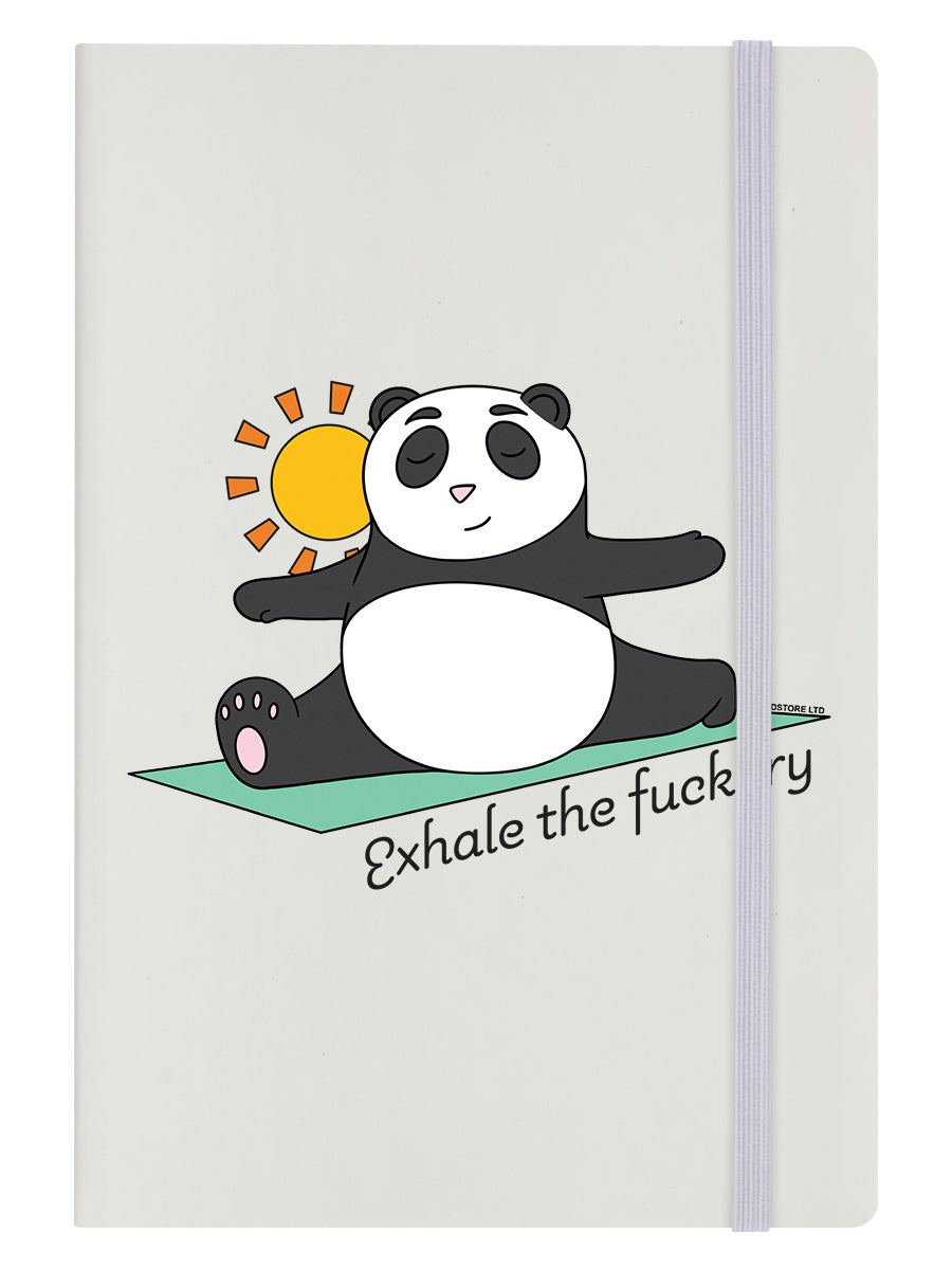 Yoga Panda Exhale The Fuckery Cream A5 Hard Cover Notebook