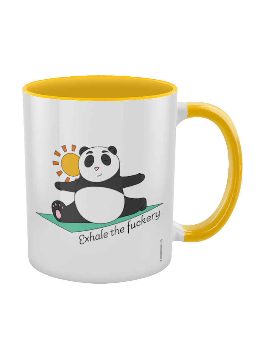 Yoga Panda Exhale The Fuckery Yellow Inner 2-Tone Mug