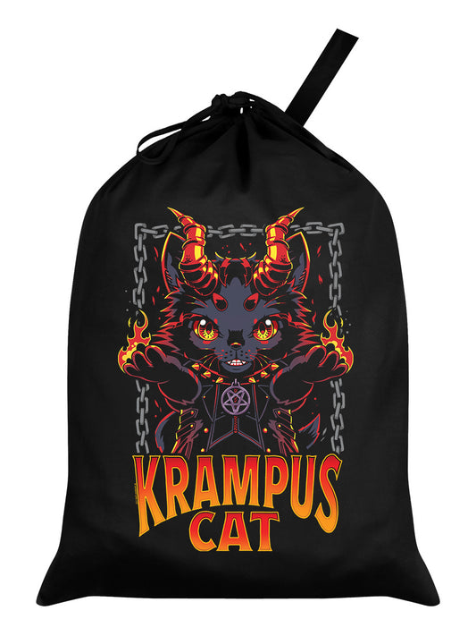 Krampus Cat Black Santa Sack