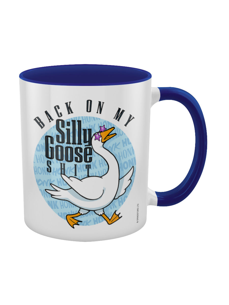 Silly Goose Back On My Silly Goose Shit Blue Inner 2-Tone Mug
