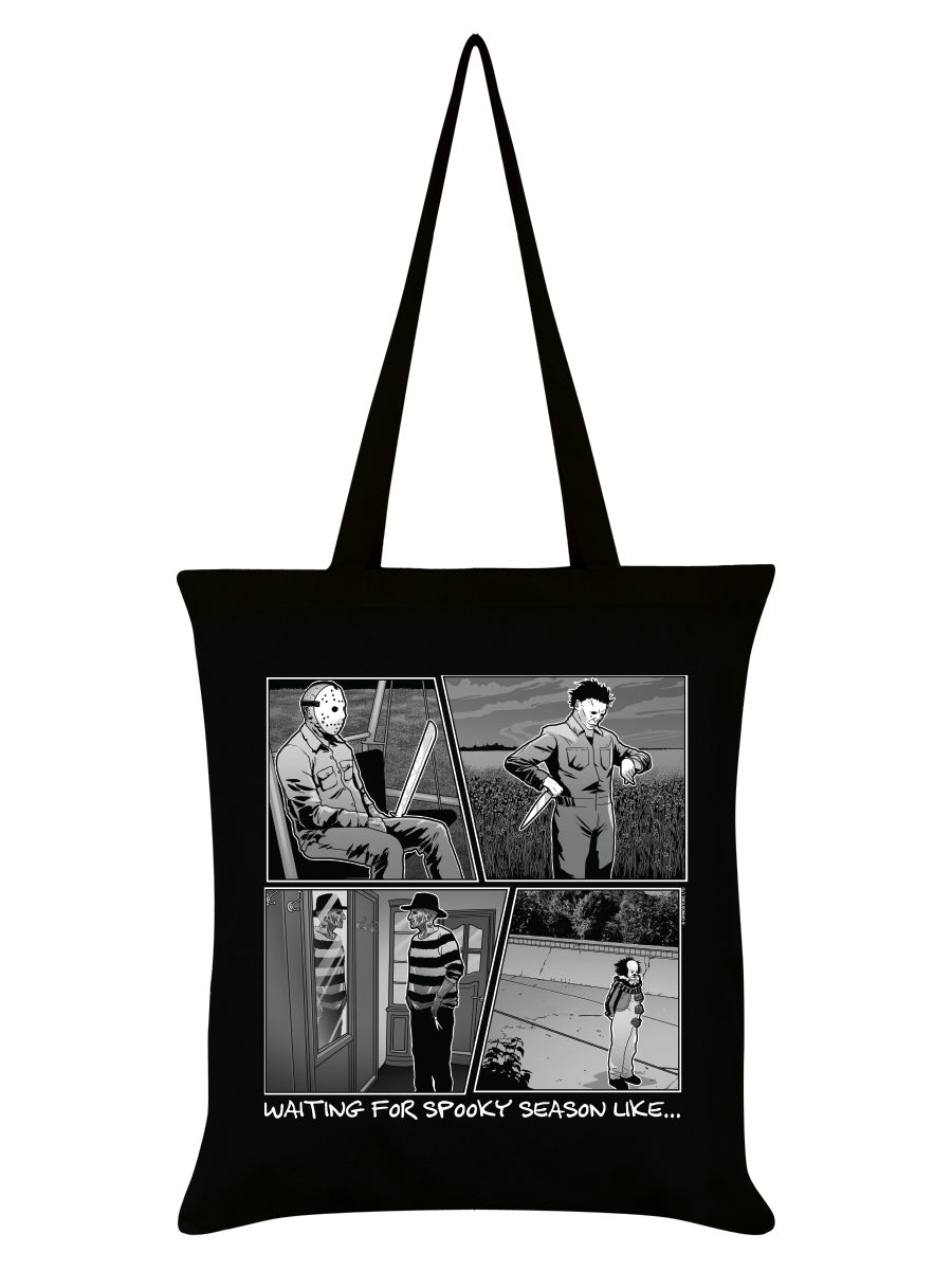 Waiting For Spooky Season Like... Black Tote Bag