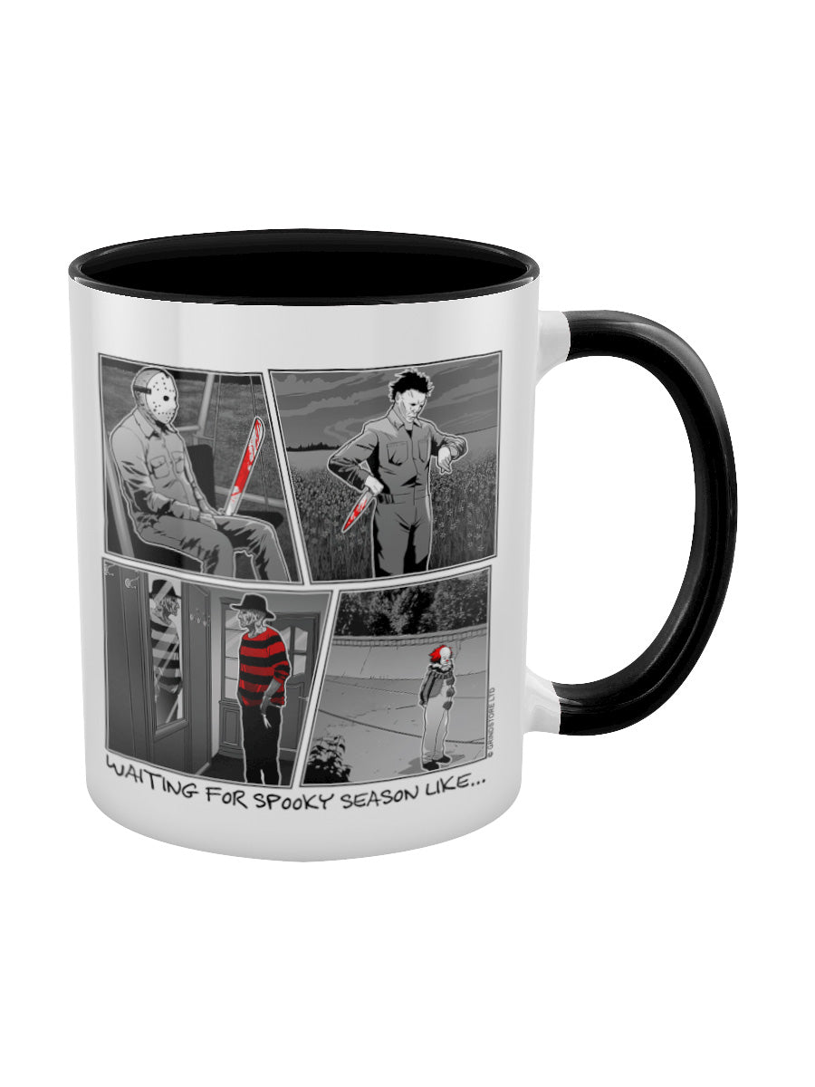 Waiting For Spooky Season Like... Black Inner 2-Tone Mug