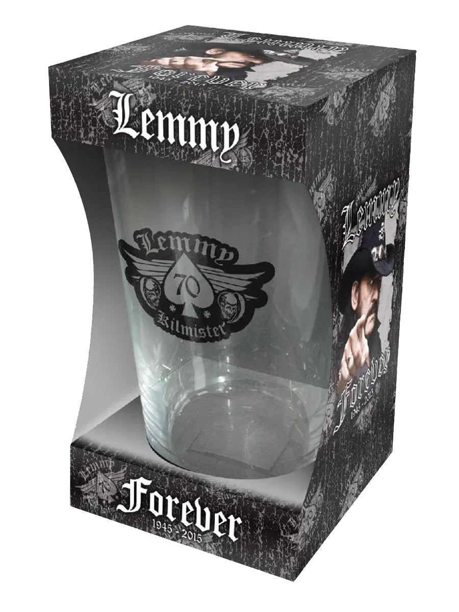 Lemmy Forever Shield Drinking Glass