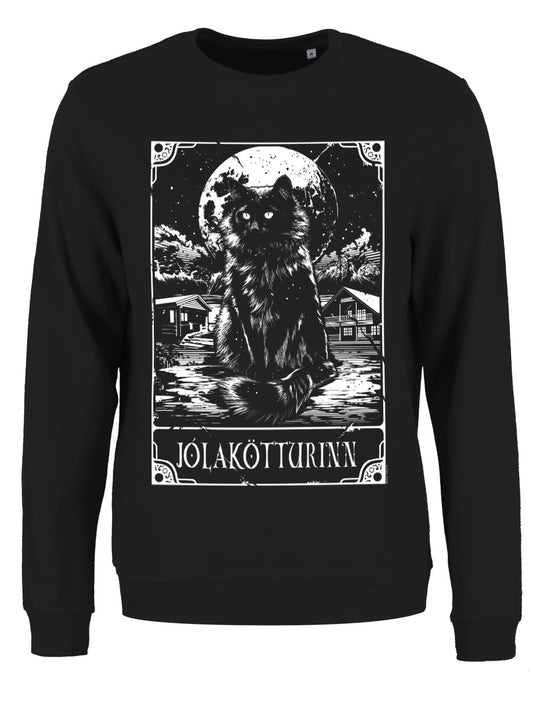Deadly Tarot - Jólakötturinn The Yule Cat Ladies Black Christmas Jumper
