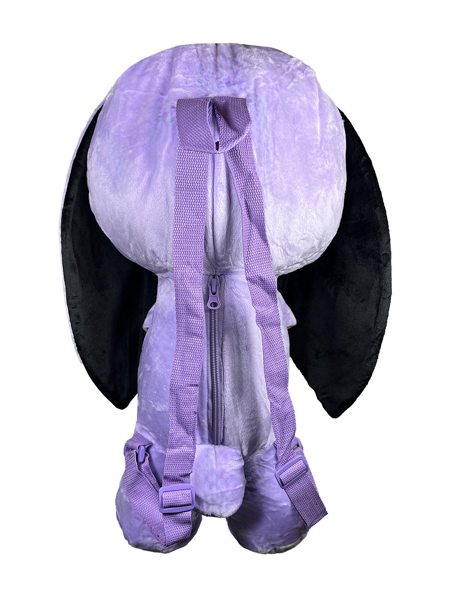 Purple Naughty Bunny Plush Backpack