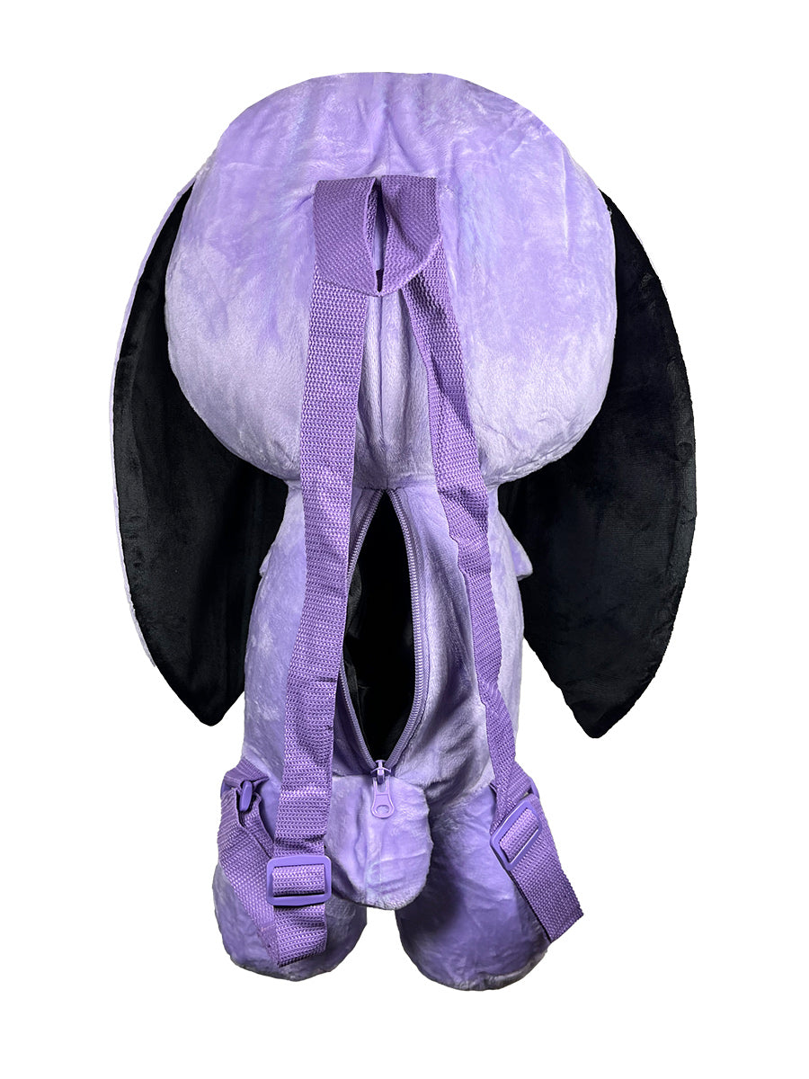 Purple Naughty Bunny Plush Backpack