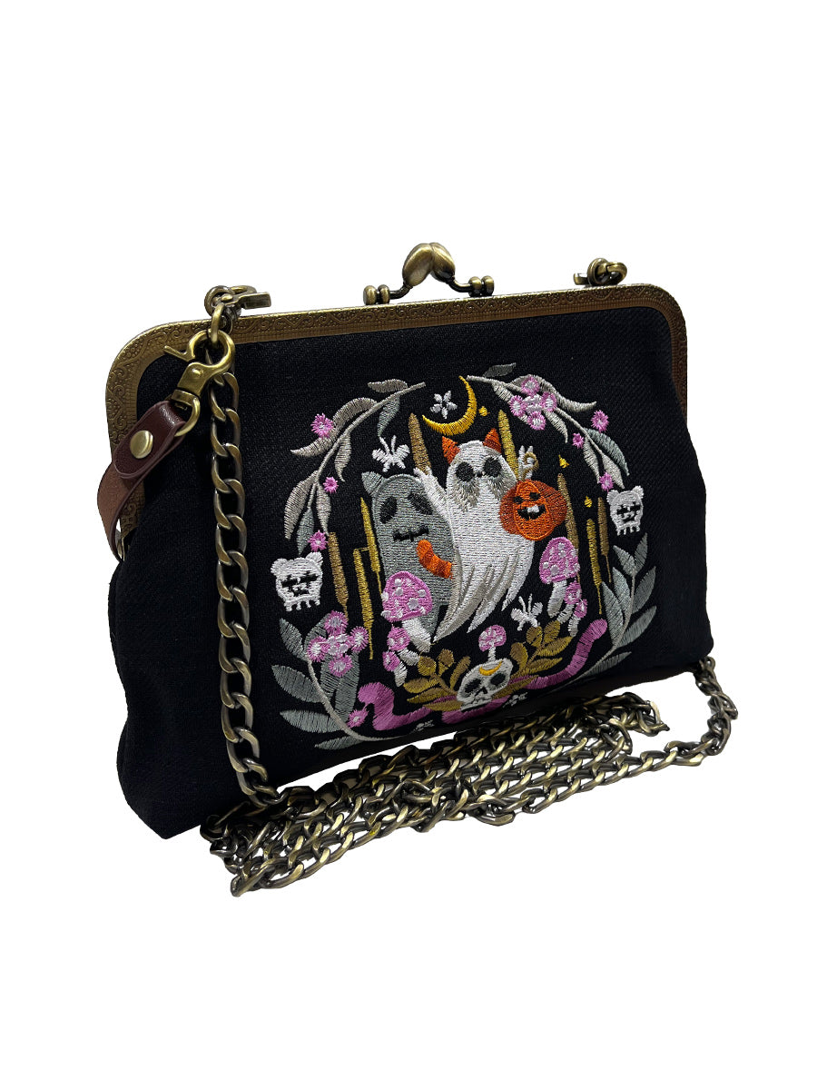 Ghosts Wreath Kisslock Bag