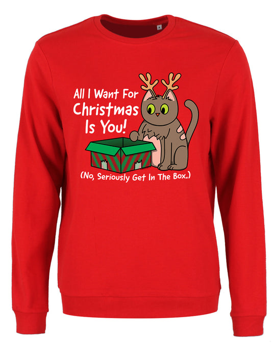 Get In The Box Ladies Red Christmas Jumper