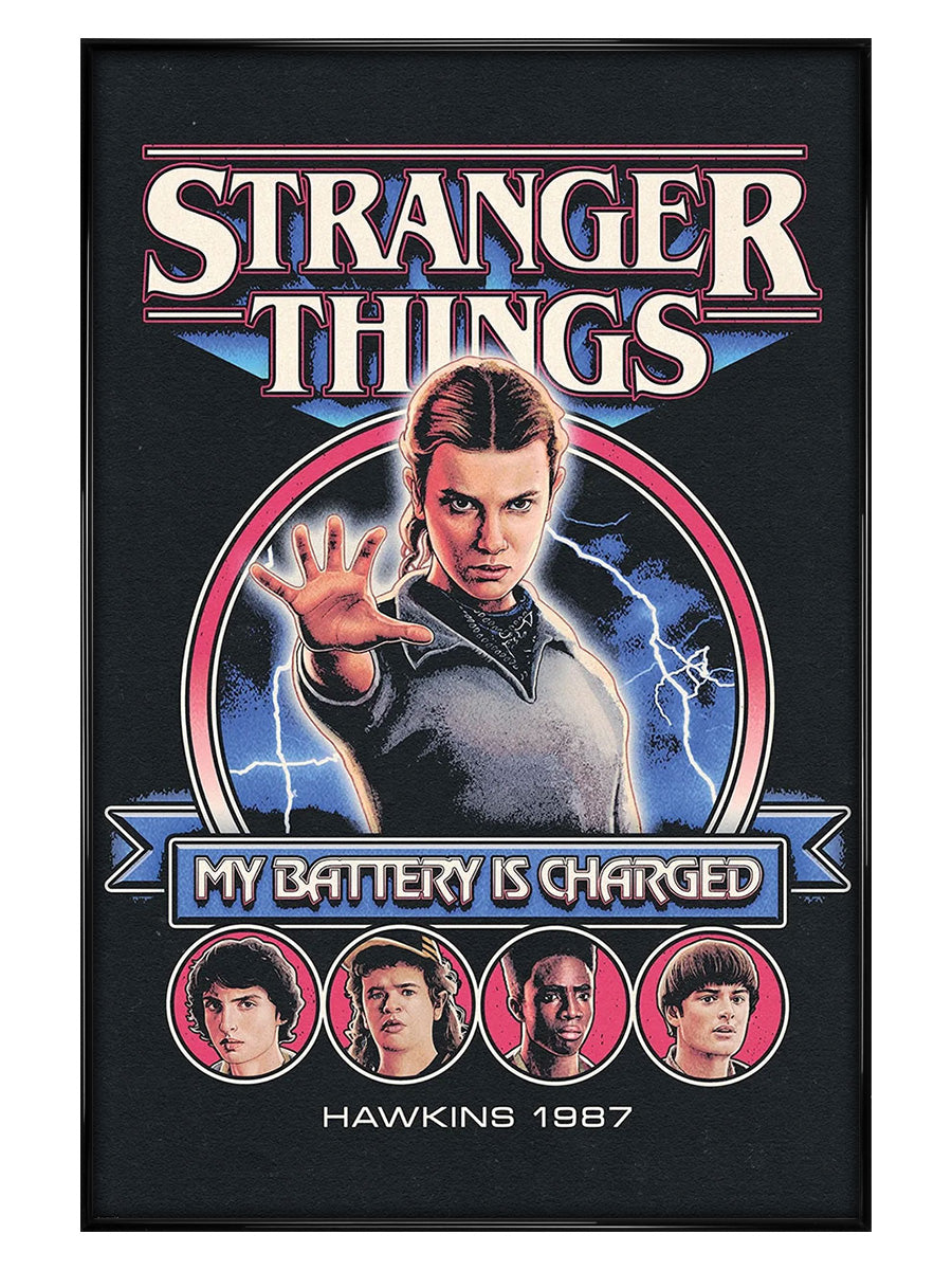 Stranger Things 5 My Battery Is Charged Maxi Poster