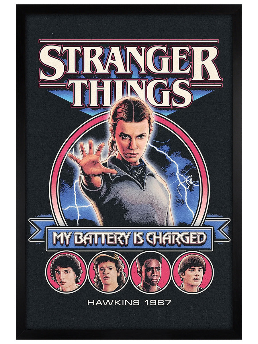 Stranger Things 5 My Battery Is Charged Maxi Poster