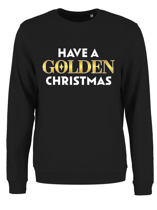 Have A Golden Christmas Ladies Black Christmas Jumper
