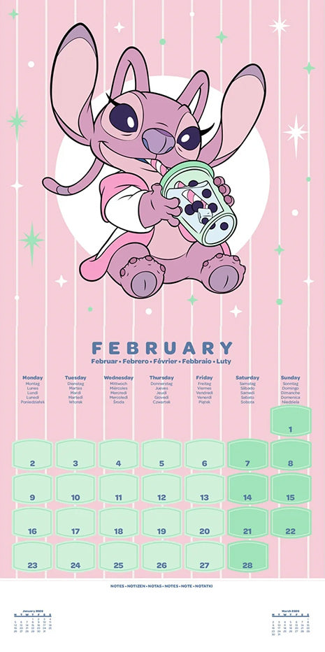 Lilo & Stitch 2026 Square Calendar