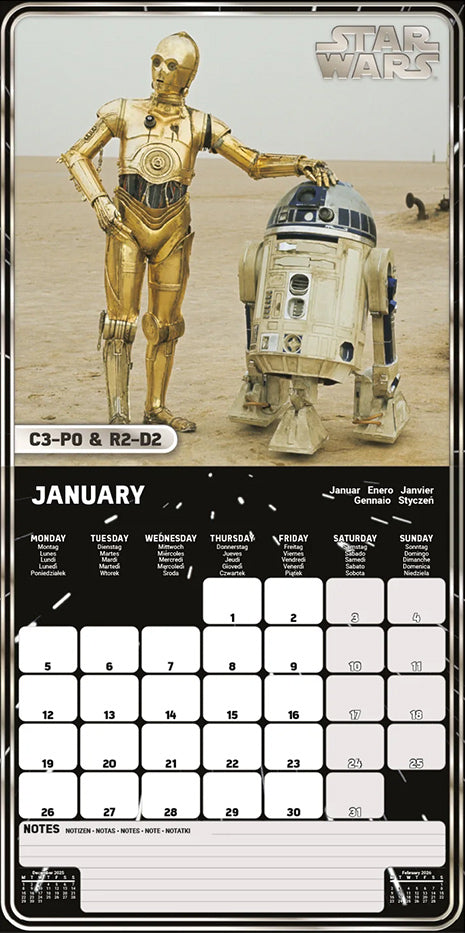 Star Wars (Classic) 2026 Square Calendar