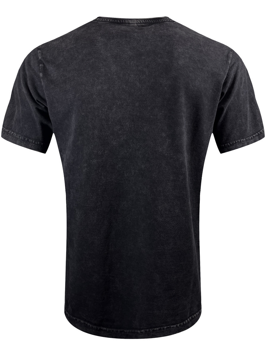 Prince Purple Rain Disc Stone Wash Men's Black T-Shirt