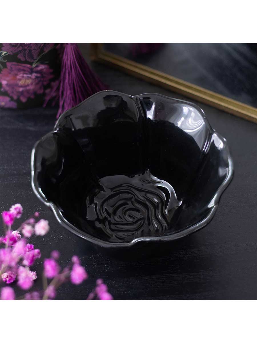 Black Rose Trinket Dish