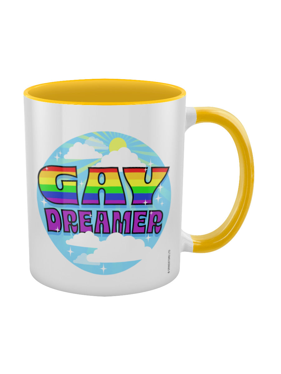 Gay Dreamer Yellow Inner 2-Tone Mug