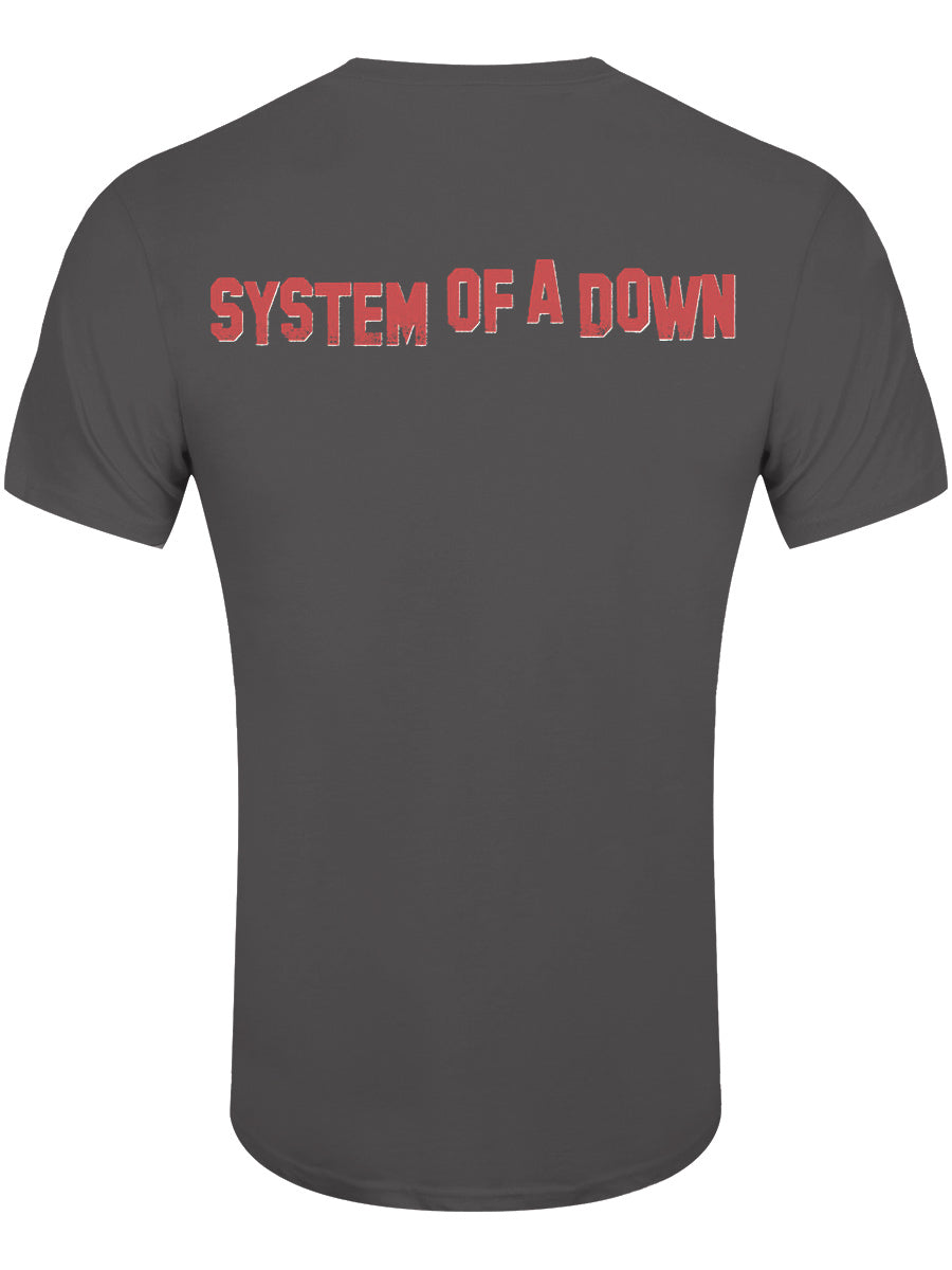 System Of A Down Toxicity Stack Men's Charcoal Grey T-Shirt
