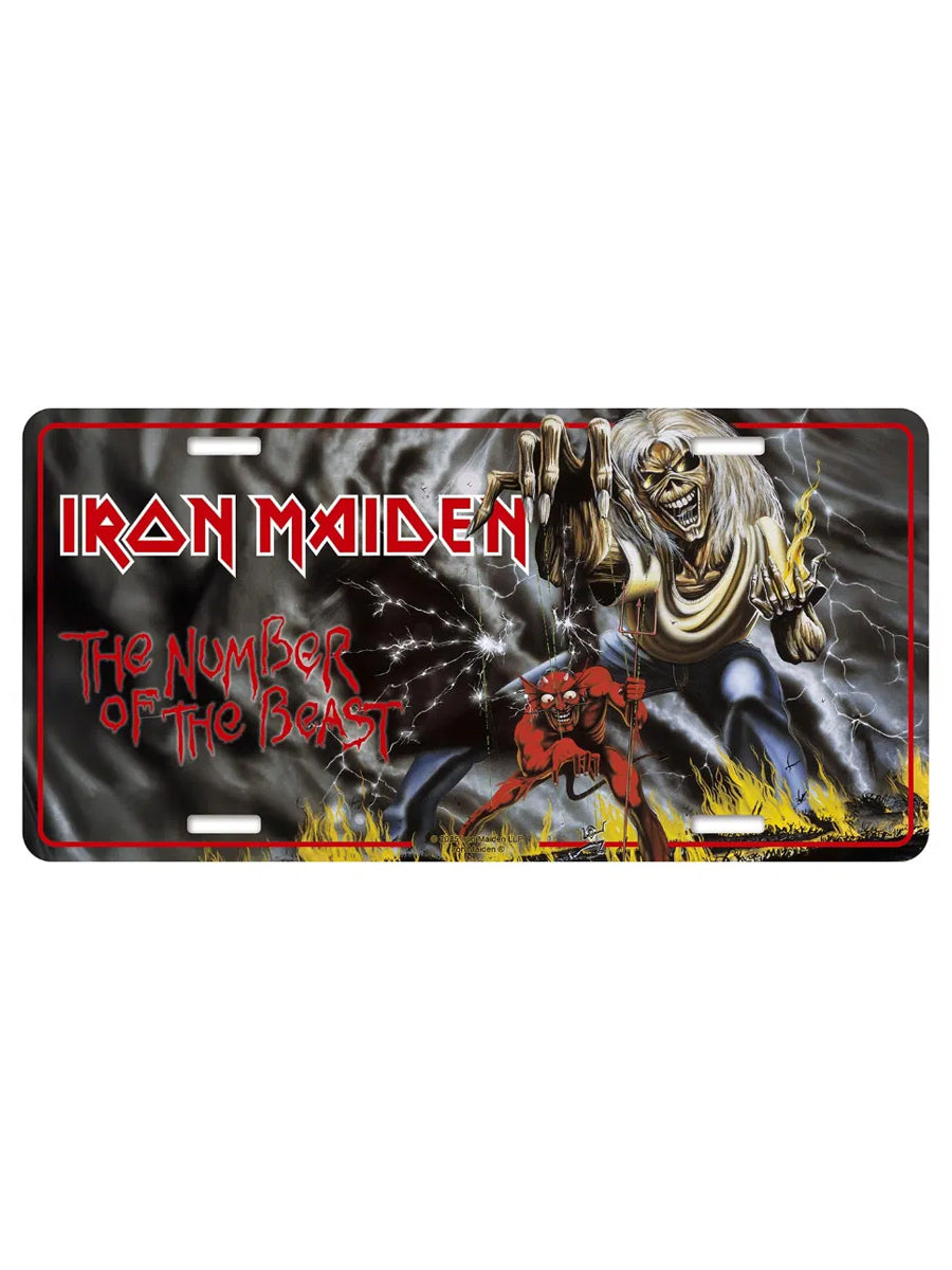 Iron Maiden Number Of The Beast American Style Number Plate