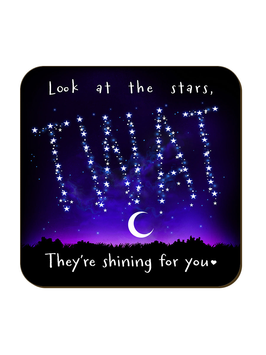 Twat - Shining Stars Square Coaster