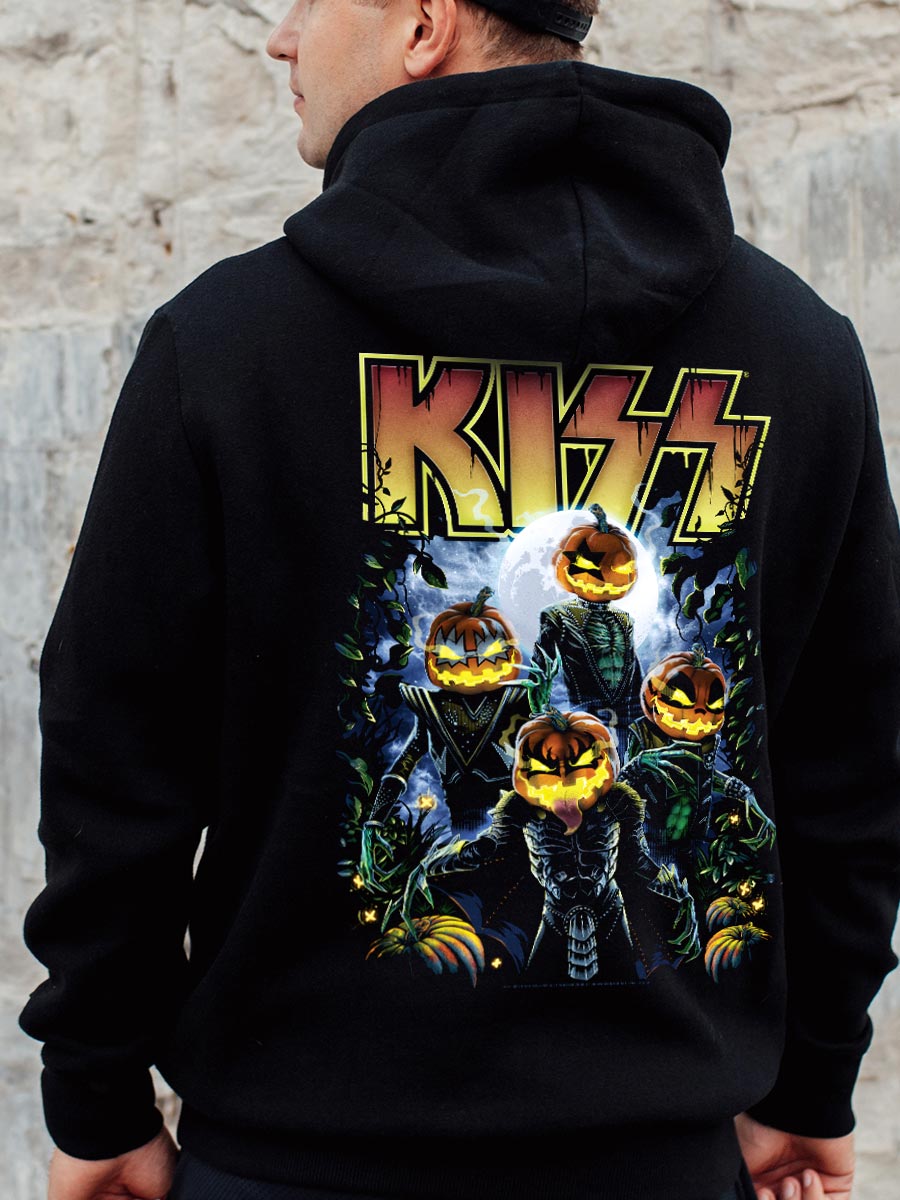 KISS Pumpkin Patch Black Zipped Premium Hoodie