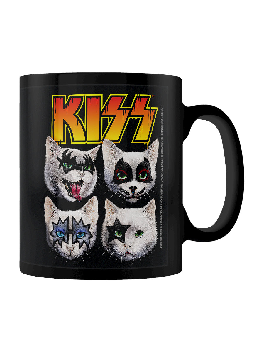 KISS x Horror Cats Feline Four Black Mug