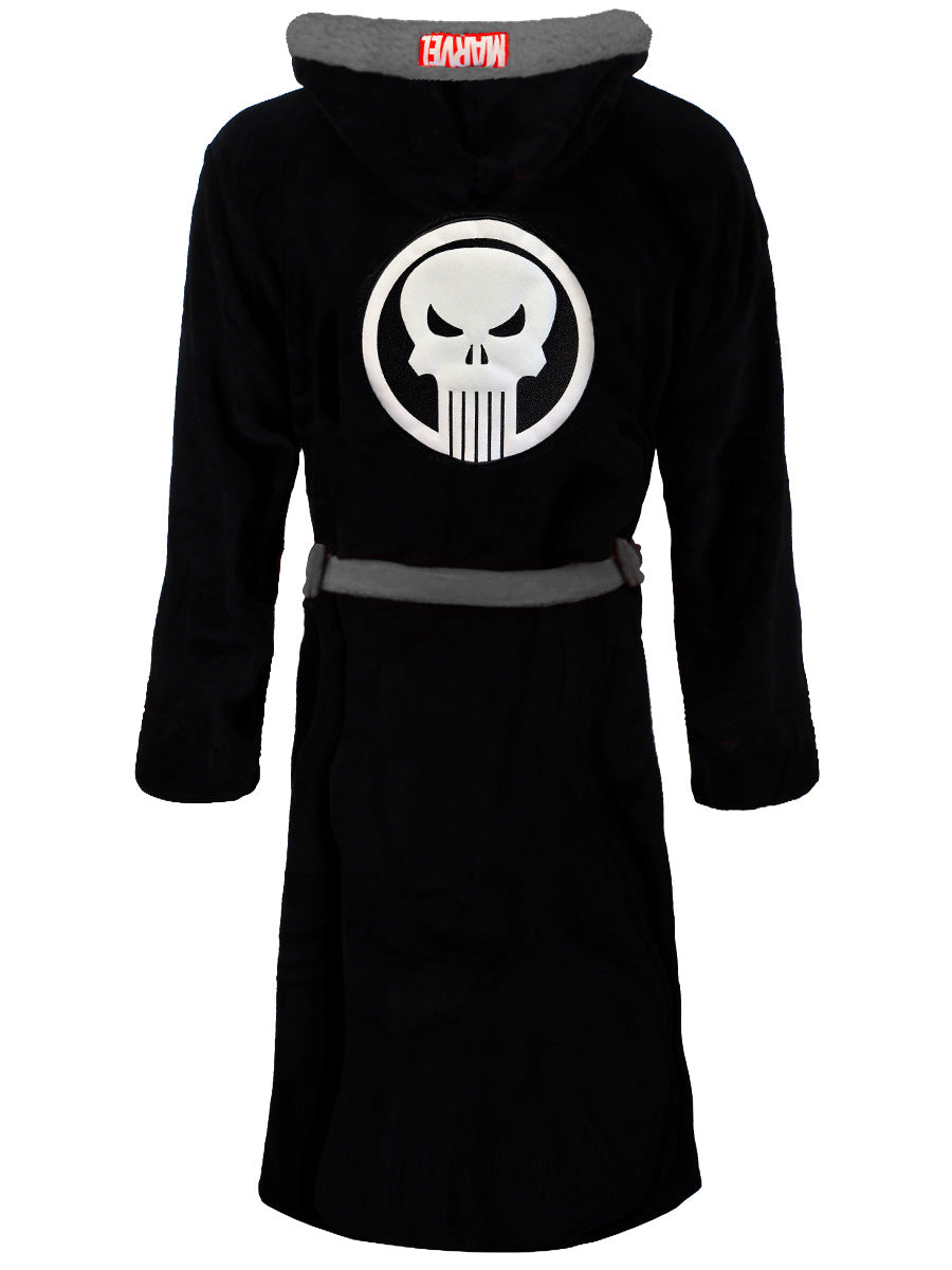 Marvel Comics Punisher Logo Unisex Black Dressing Gown